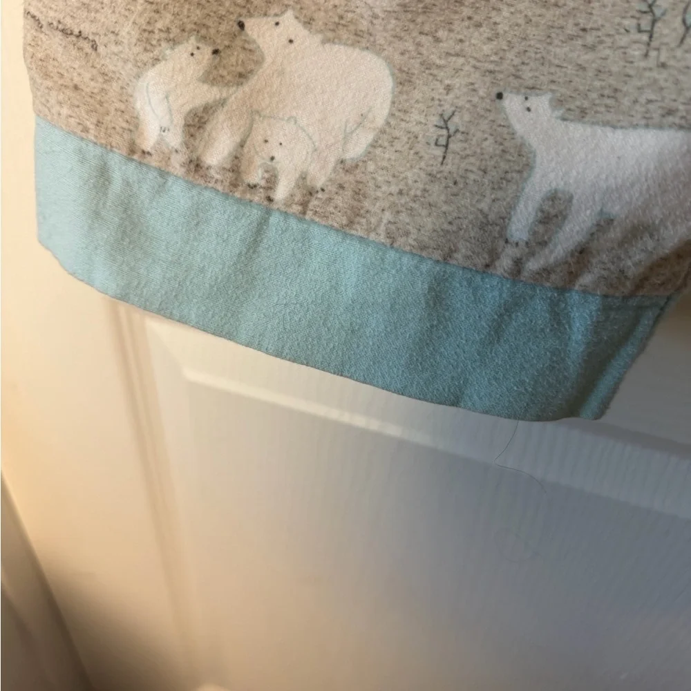 Munki Munki Polar Bear Flannel Pajama Set | Cozy Button-Down Top & Pants size S - Picture 9 of 10